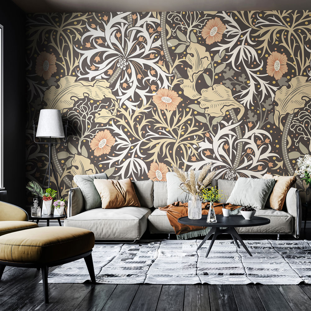 Origin Murals Trailing Seaweed Garden Black Wall Mural Image 1
