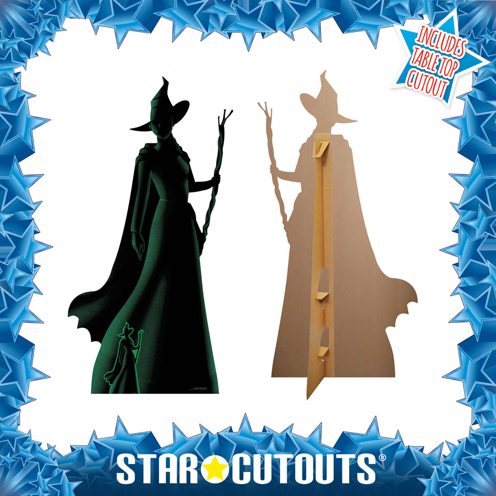 Star Cutouts Wicked Elphaba Witch Green and Black Silhouette Cardboard Cutout 163 x 85cm Image 5