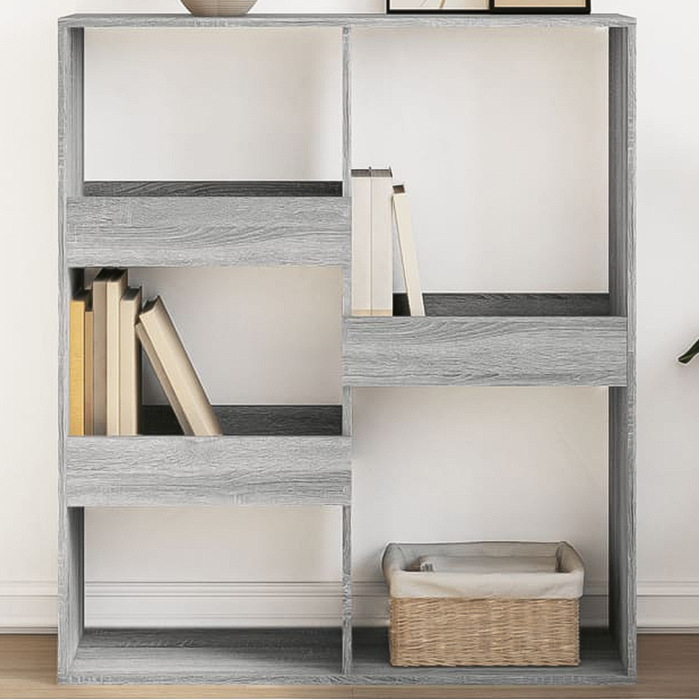 vidaXL 5 Shelf Grey Sonoma Oak Bookcase Image 1