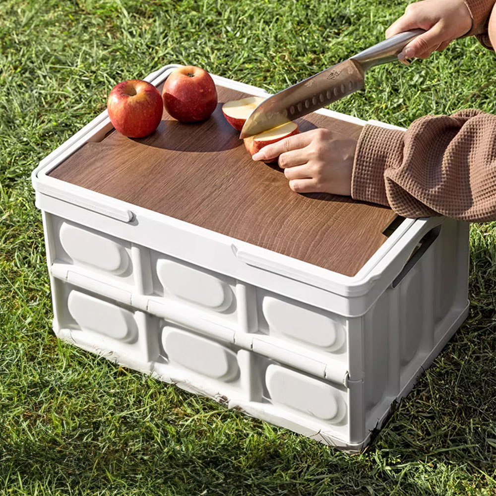 Living and Home White Foldable Camping Storage Box 42.5 x 30cm Image 2