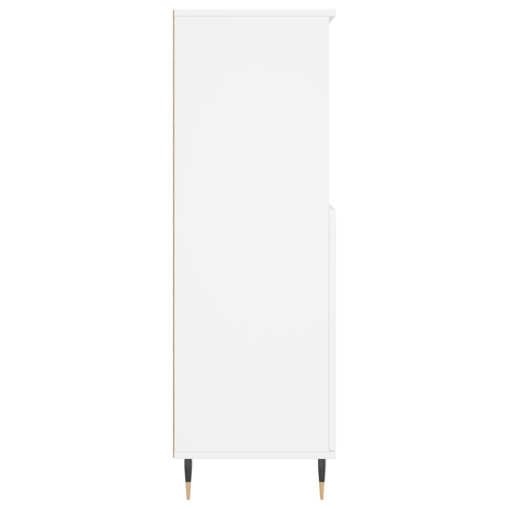 vidaXL 2 Door 2 Shelf White Highboard Image 7