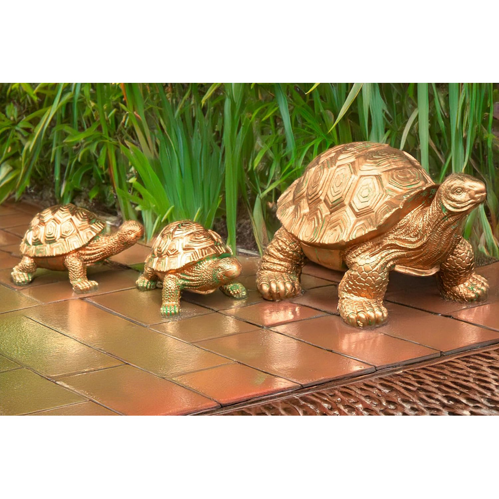 Marco Paul Bronze Tortoise Family Garden Ornament Image 2