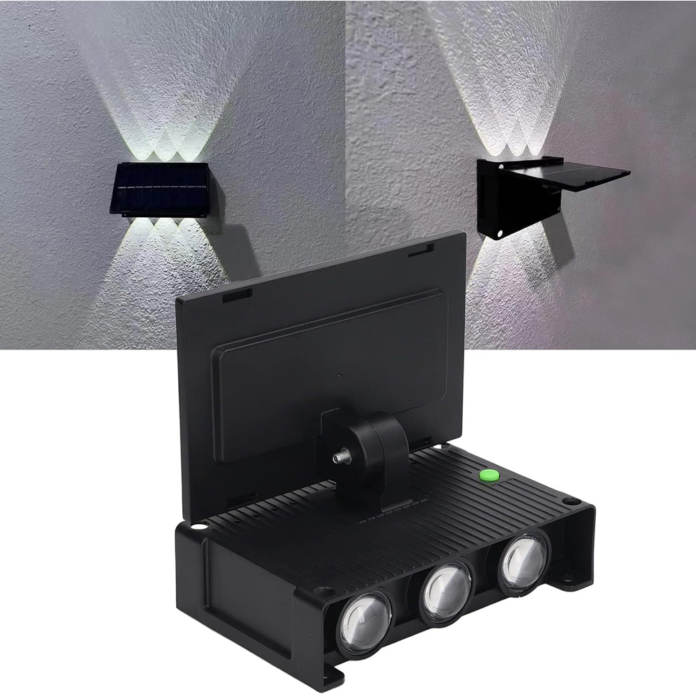ExtraStar Cool White LED Modern Up and Down Solar Wall Light Image 3