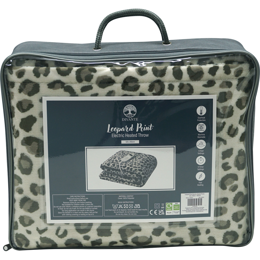 Leopard Print Electric Heated Throw Image 7
