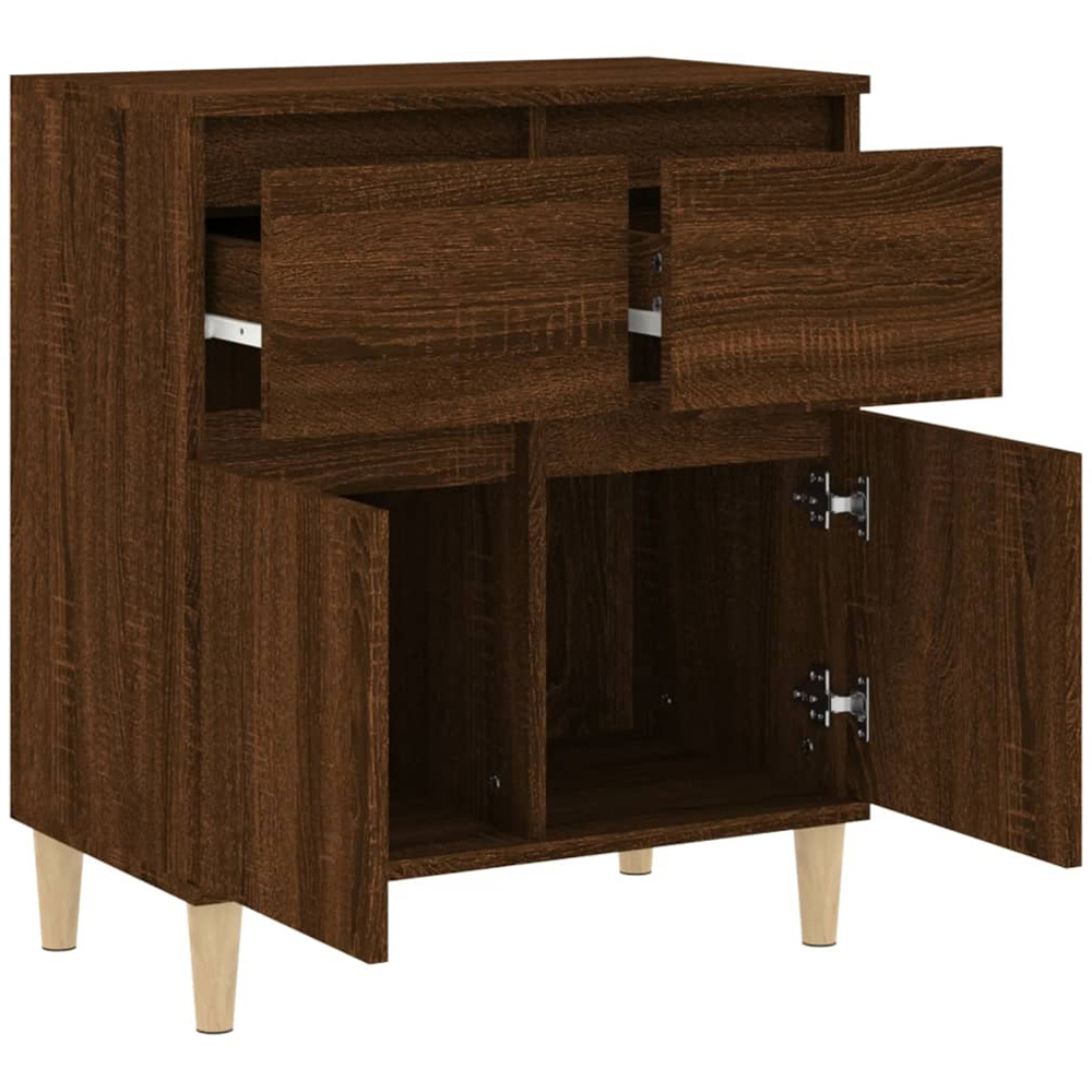 vidaXL 2 Door 2 Drawer Brown Oak Sideboard Image 6