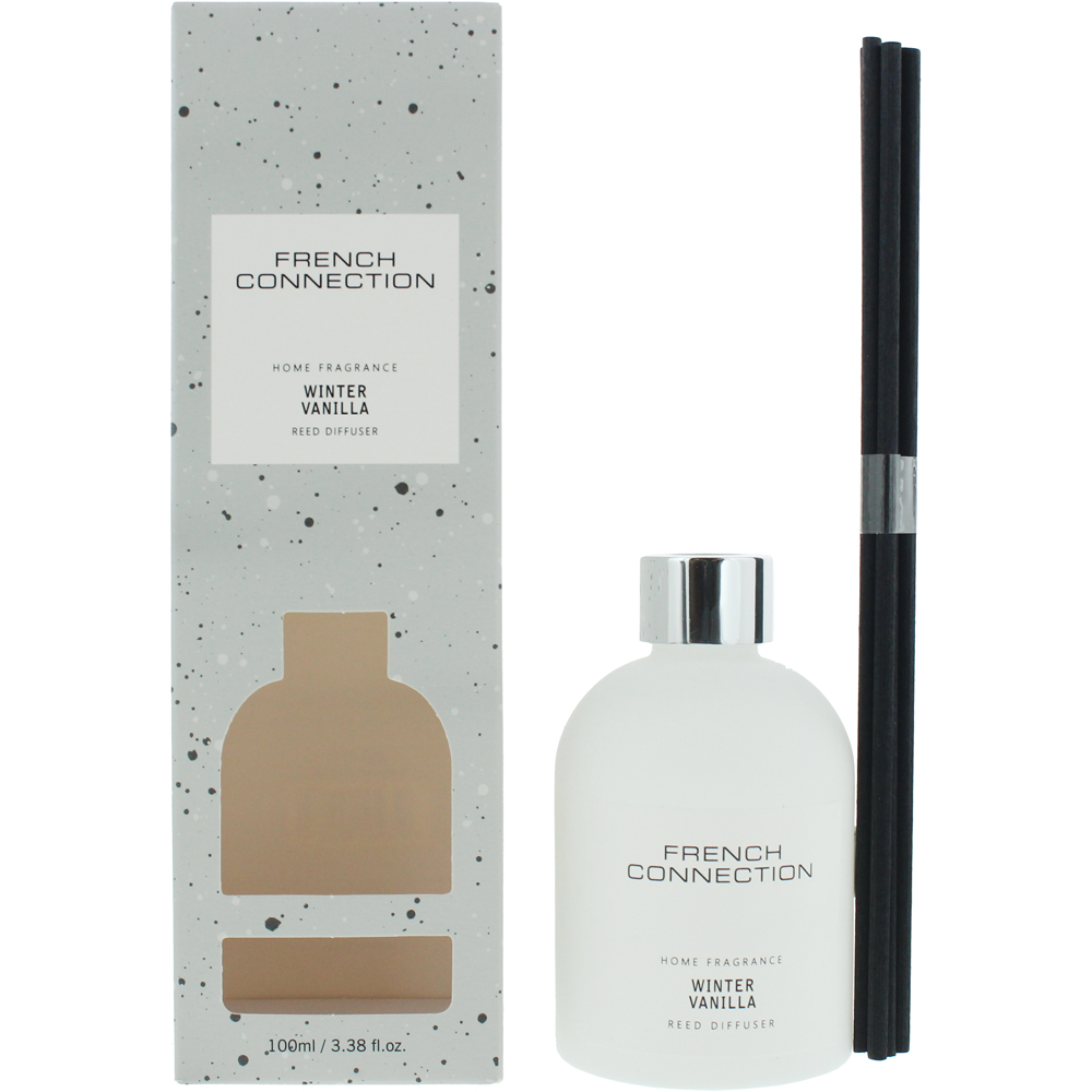 French Connection Black and White Collection Winter Vanilla Reed Diffuser 100ml Image 1