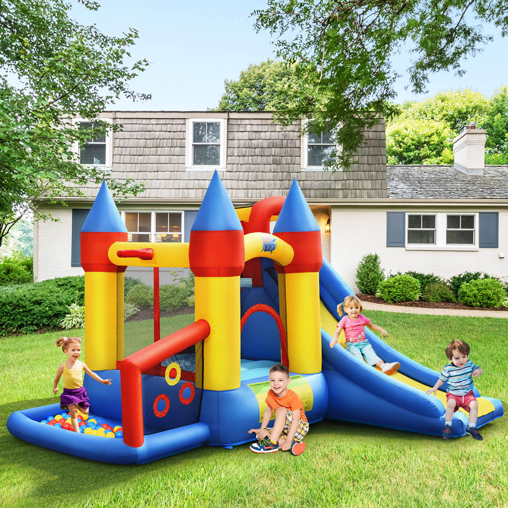 Costway Multifunctional Kids Inflatable Bouncy Castle Image 2