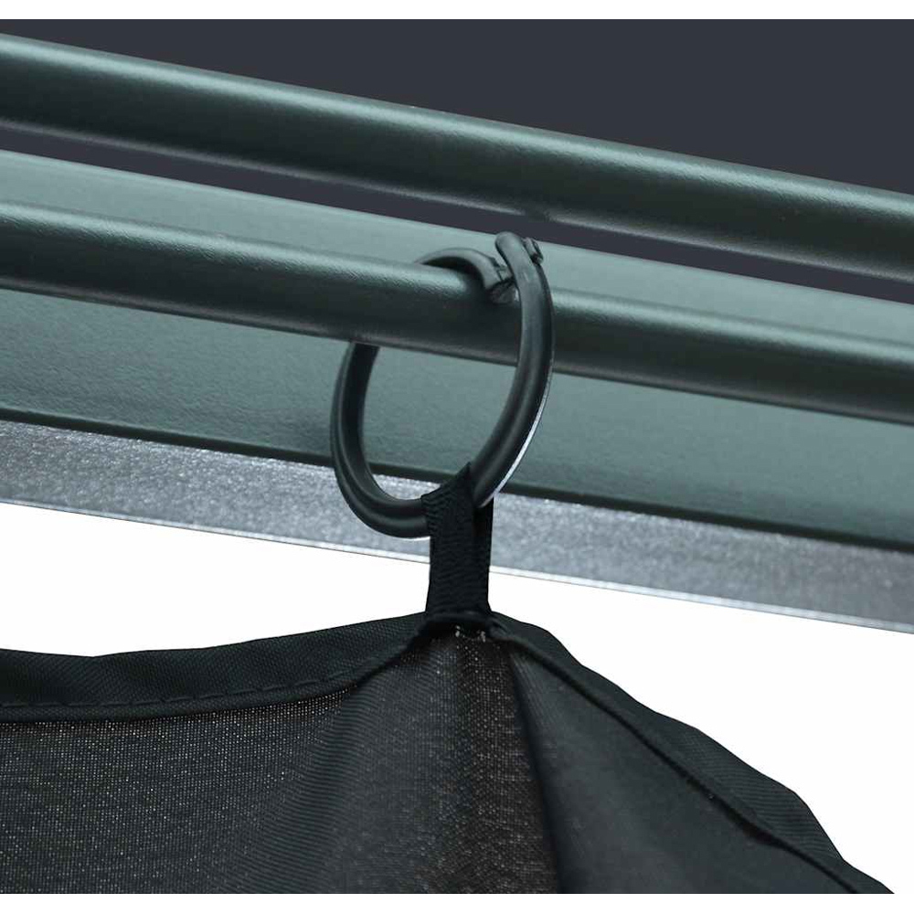 vidaXL 3 x 3m Anthracite Square Gazebo with Curtains Image 7