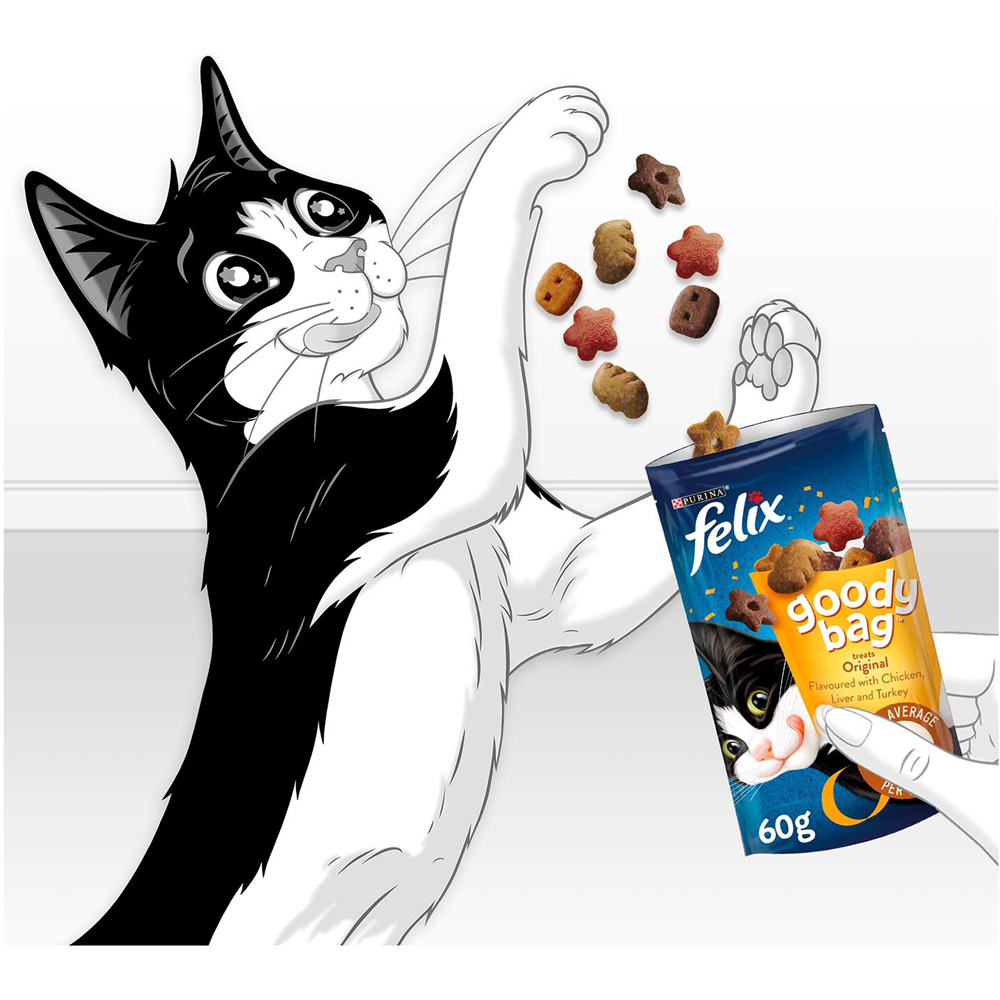 Felix Goody Bag Cat Treats Original Mix 60g Image 6