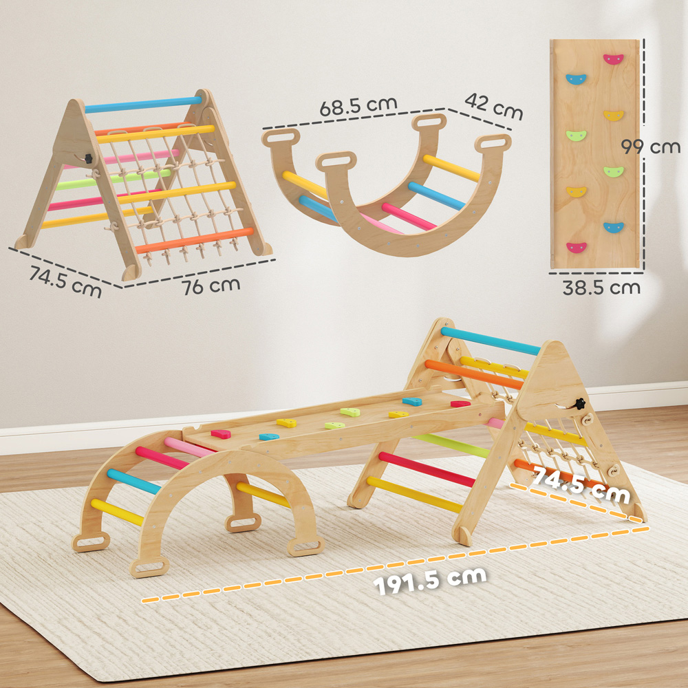 Tommy Toys AIYAPLAY 8-in-1 Toddler Multicolour Climbing Frame with Slide and Ramp Image 9