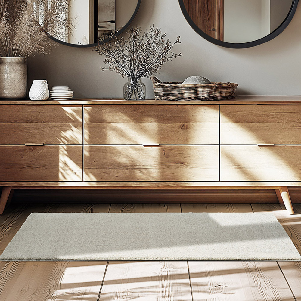 tectake Zonelle Sand Short Pile Ultra Soft Rug 150 x 80cm Image 2