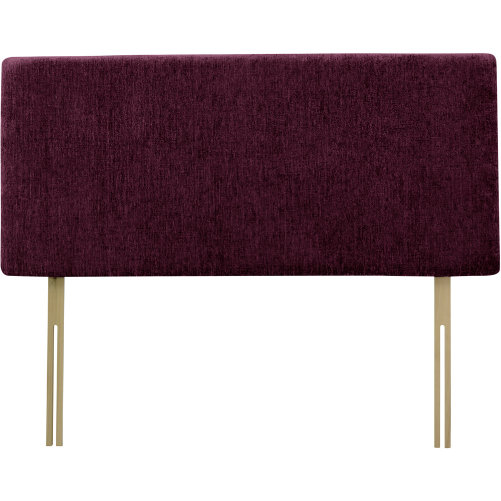 Bedmaster Valencia Small Double Aubergine Chenille Plain Headboard Image 2