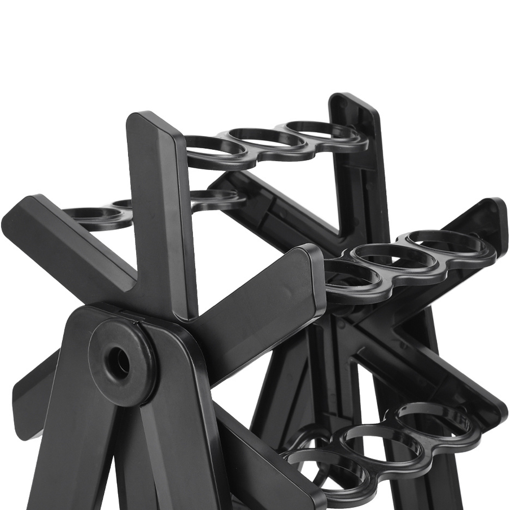 H&O Direct Black Ferris Wheel Spice Rack with 18 Glass Jars Image 4