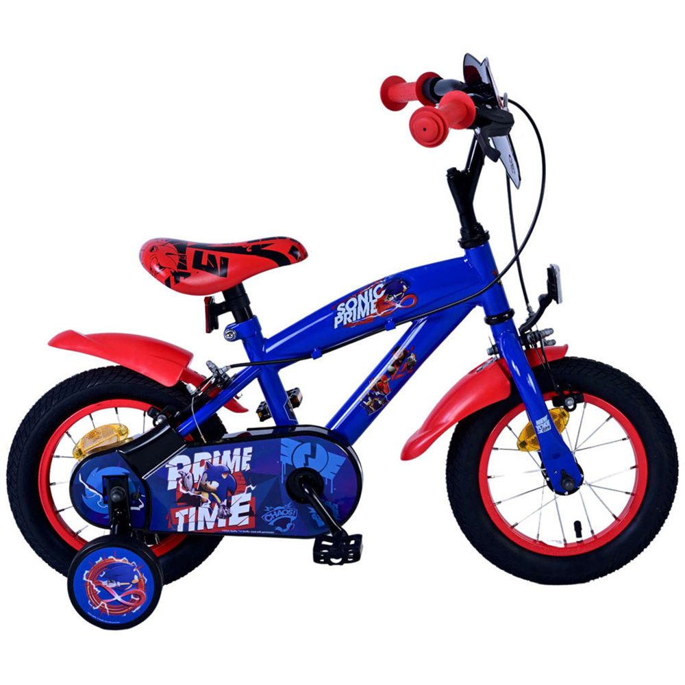 Volare SEGA Sonic Prime Kids 12 inch Multicolour Bike with Stabilisers Image 5