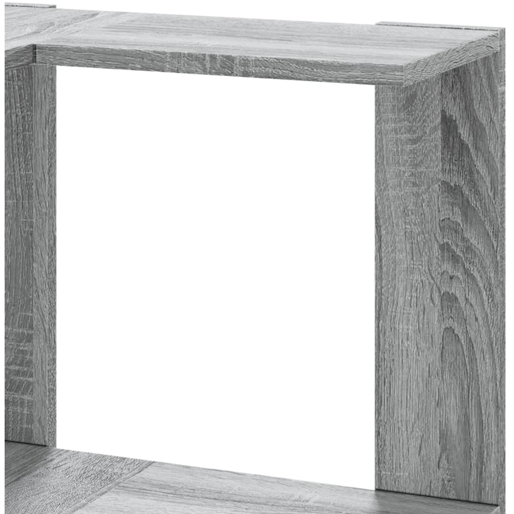 vidaXL 5 Shelf Grey Sonoma Corner Bookcase Image 6