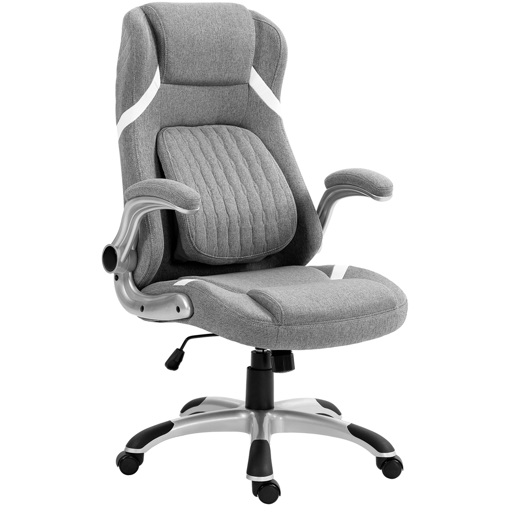 Portland Grey Fabric Office Desk Chair with Adjustable Height Image 2