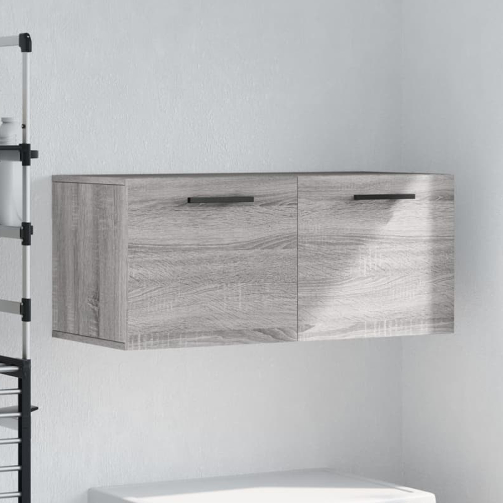 vidaXL 2 Door Grey Sonoma Oak Wall Cabinet Image 1