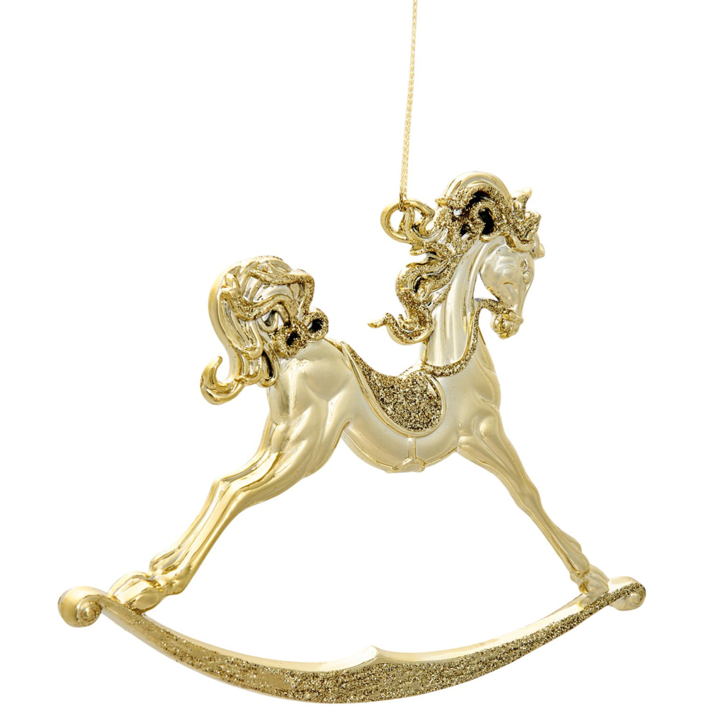 Rocking Horse Decoration Gold Image 4