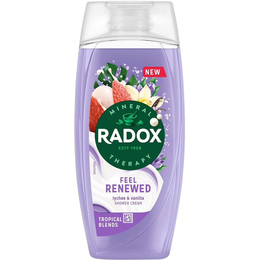 Radox Mineral Therapy Feel Renewed Lychee and Vanilla Moisturising Shower Cream 225ml 6 Pack Image 3