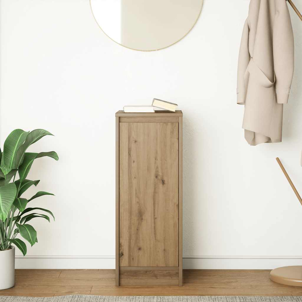 vidaXL Single Door 2 Shelf Artisan Oak Sideboard Image 3