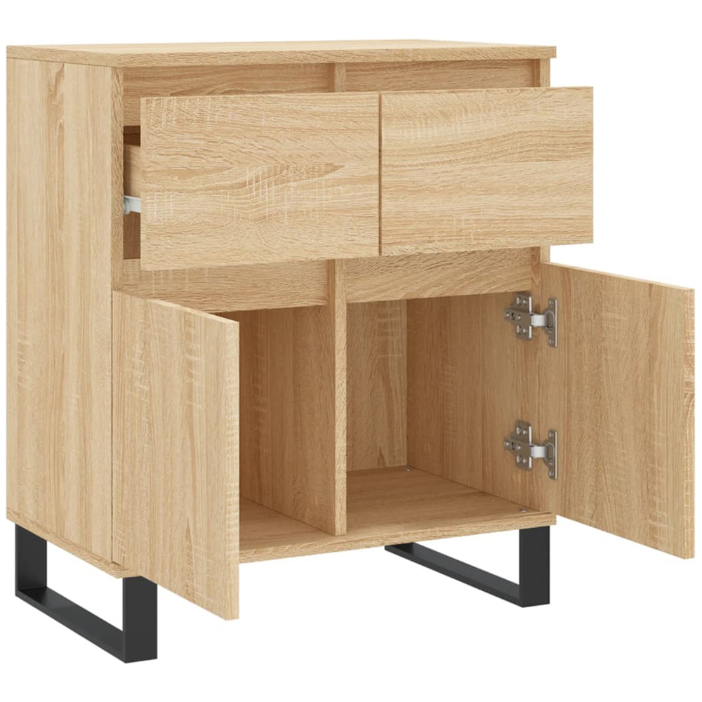 vidaXL 2 Door 2 Drawer Sonoma Oak Sideboard Image 6