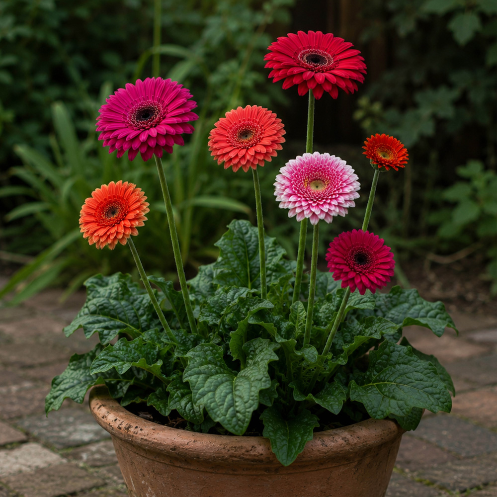 YouGarden Gerbera Sunshaper Collection Plant Pot 9cm 3 Pack Image 2