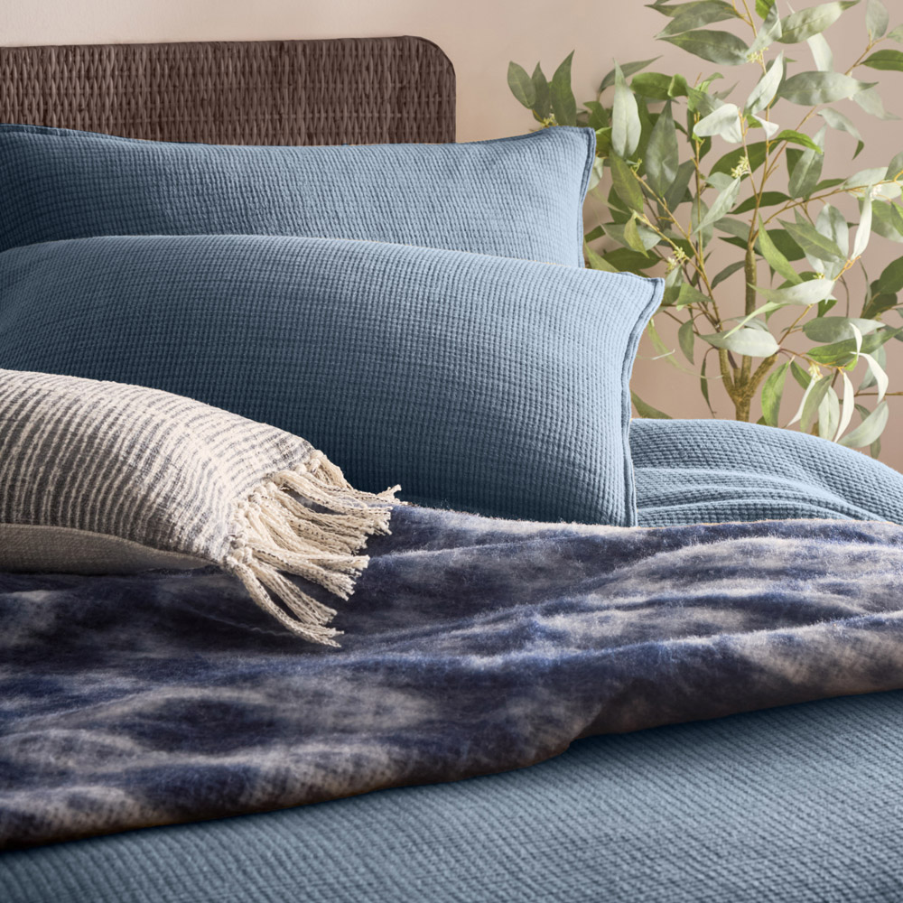 Yard Ribble Super King Size Ink Acid Washed Duvet Cover Set Image 2