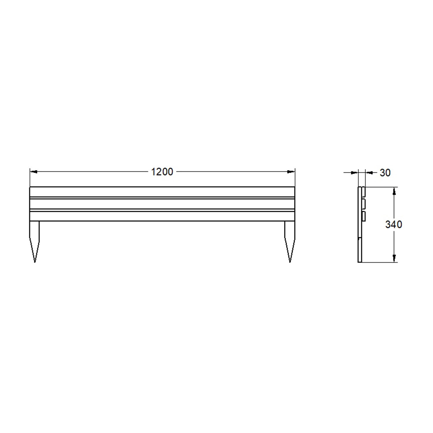 Slatted Edging - 120cm Image 5
