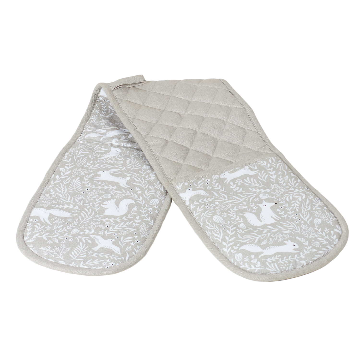 Woodland Double Oven Gloves - Grey Image 2