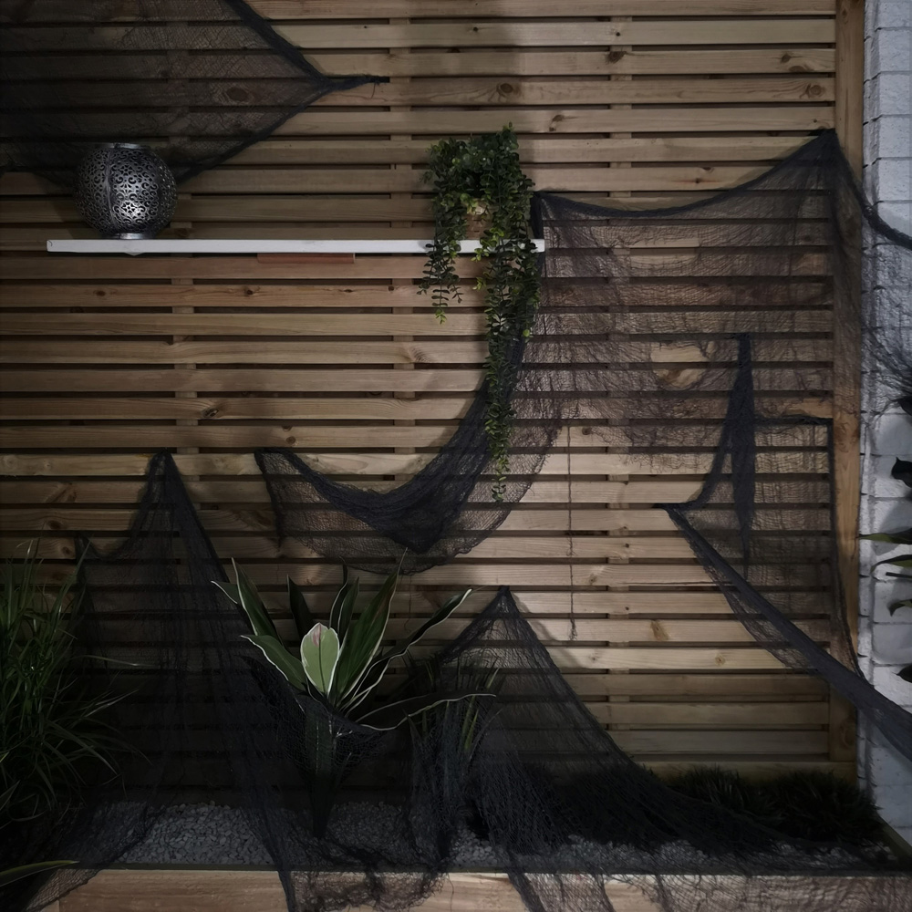 Samuel Alexander Black Freaky Fabric Net Halloween Decoration 2.9m 12 Pack Image 7