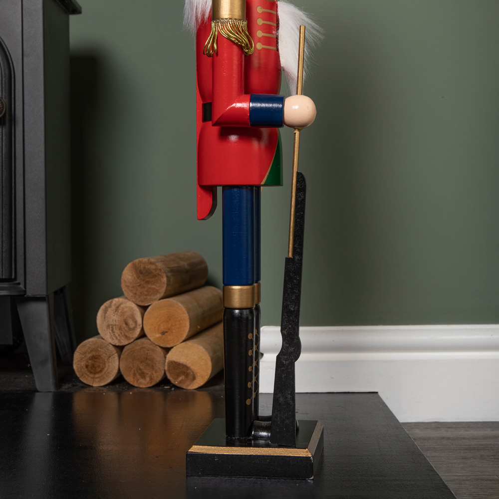 Samuel Alexander Wooden Nutcracker Soldier Decoration Red Jacket and Blue Trousers Image 6