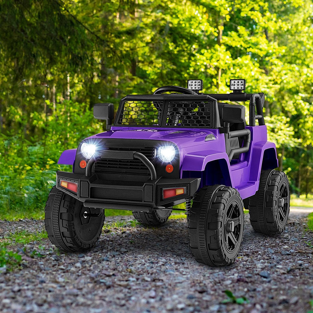 Costway Kids Purple Ride On Car with Remote Control and Music 12V Image 2