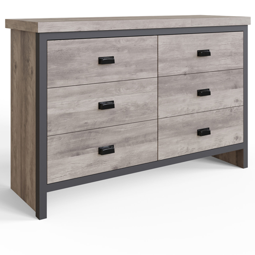 GFW Boston 6 Drawer Grey Chest of Drawers Image 2