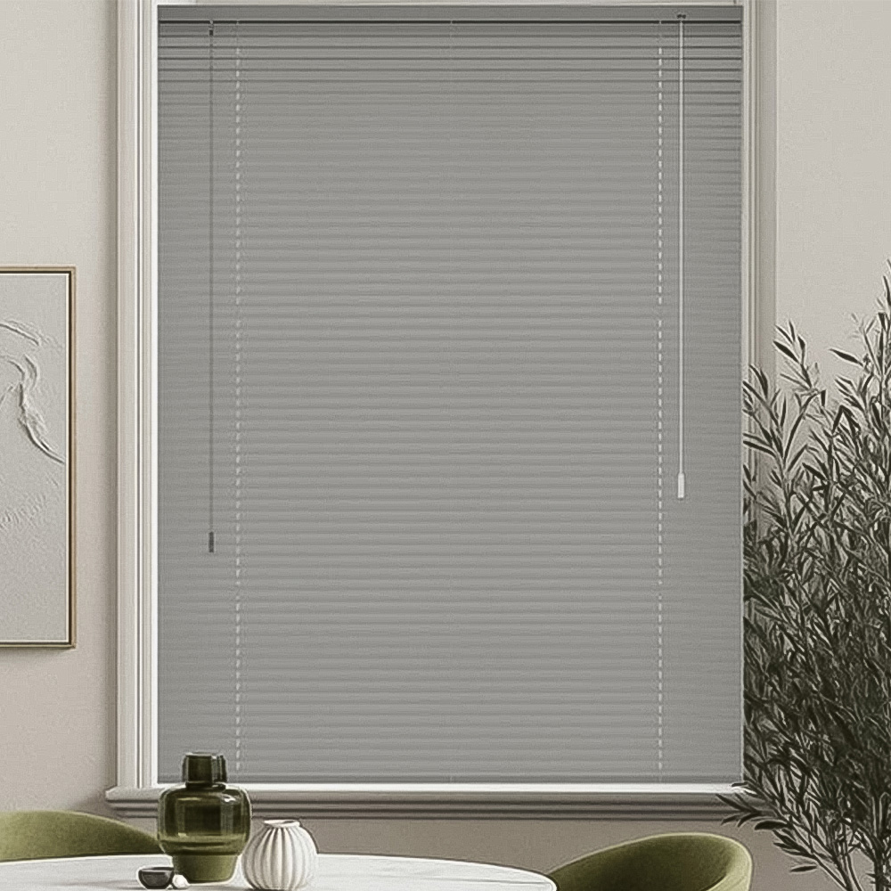 New Edge Blinds PVC Venetian Blind Grey 110cm Image 1