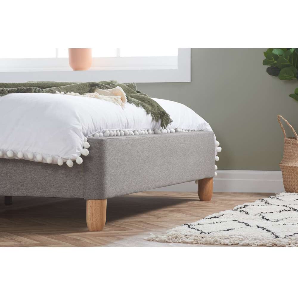 Stockholm Double Grey Fabric Bed Image 8