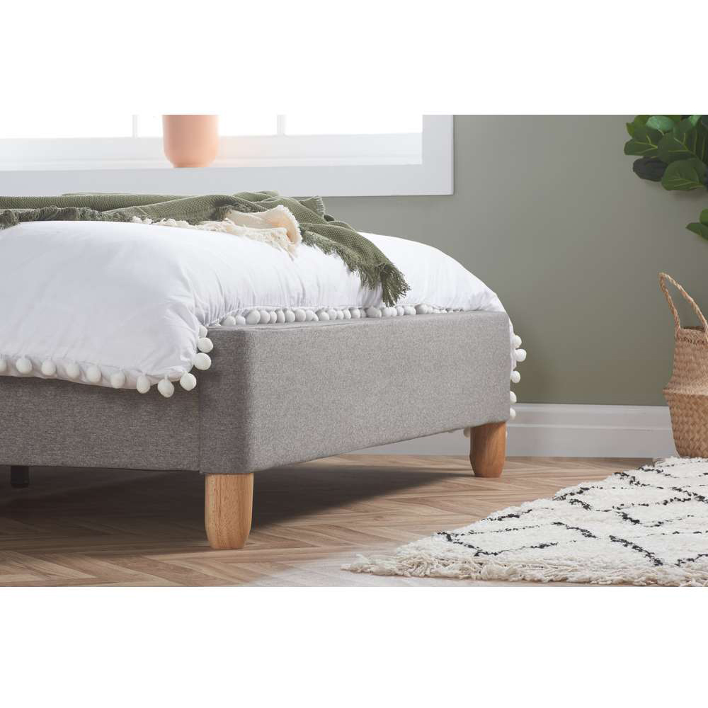 Stockholm Small Double Grey Fabric Bed Image 8