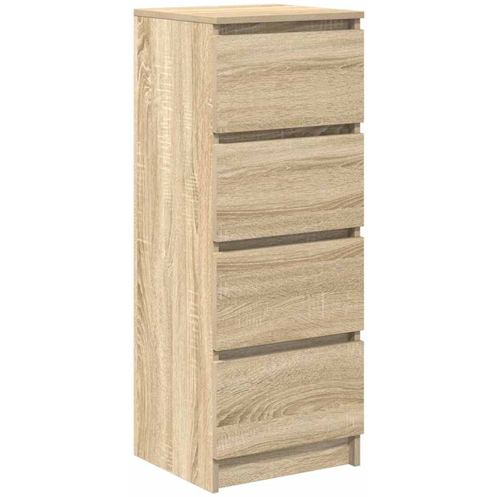 vidaXL 4 Drawer Sonoma Oak Sideboard Image 2