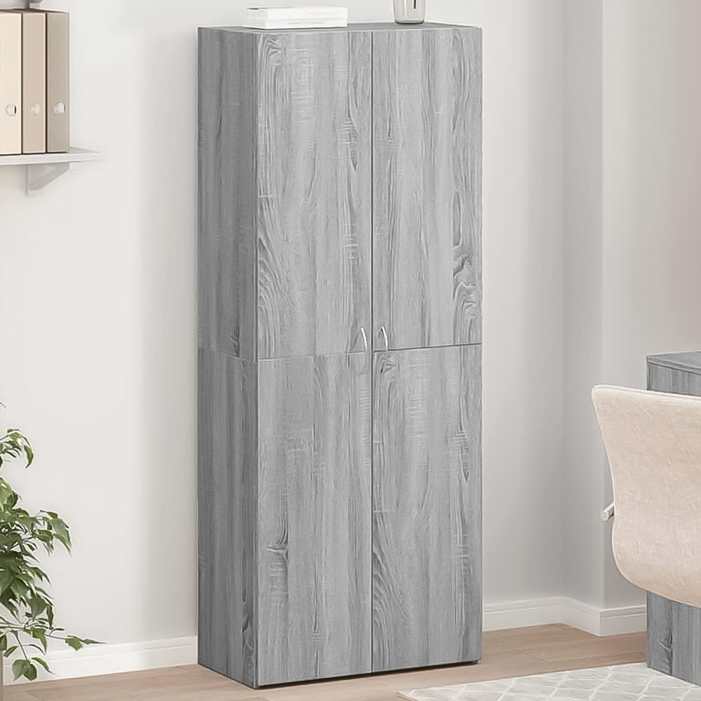 vidaXL 2 Door 4 Compartment Grey Sonoma Tall File Cabinet Image 1