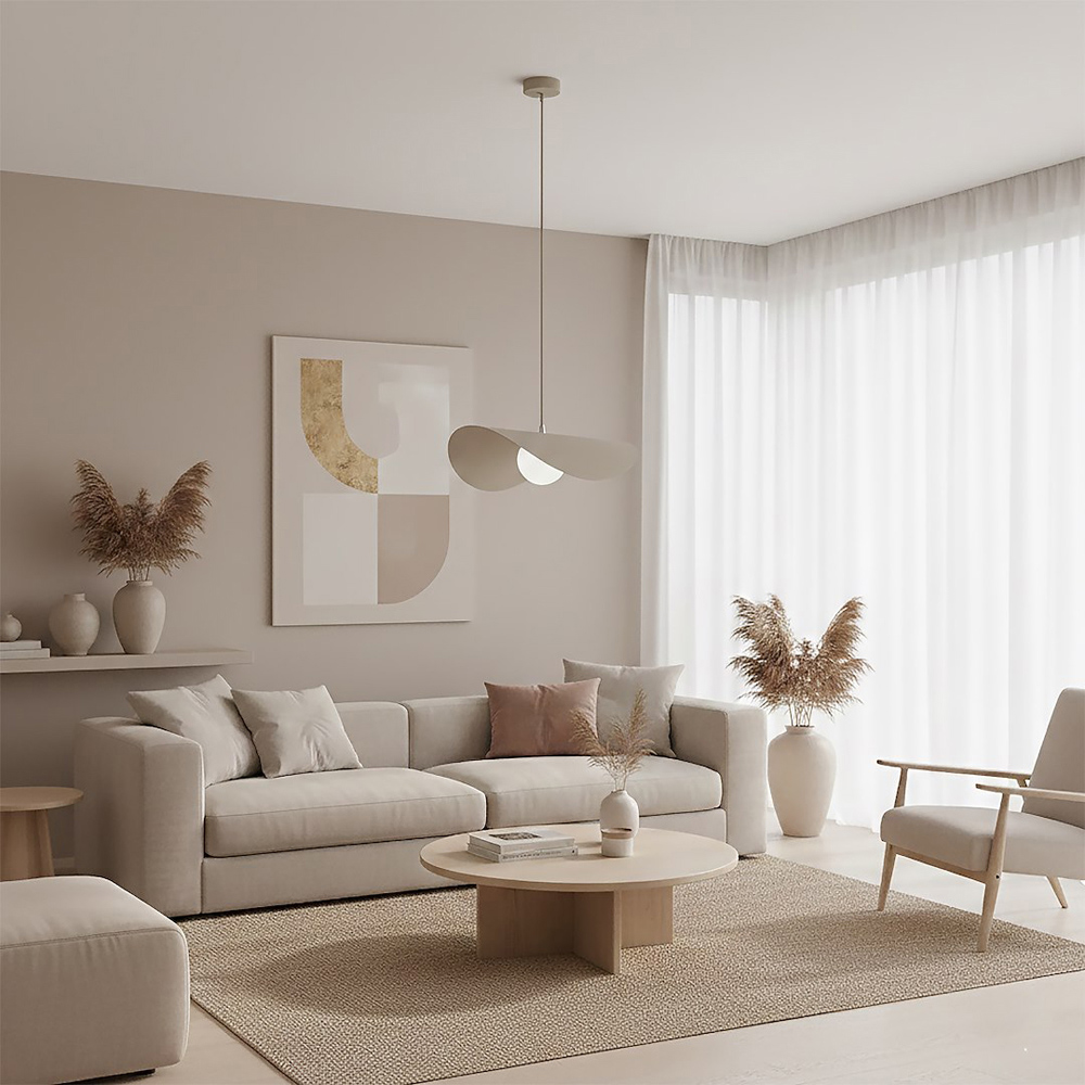 Emibig Ritual Beige G9 Large Ceiling Pendant Light Image 2