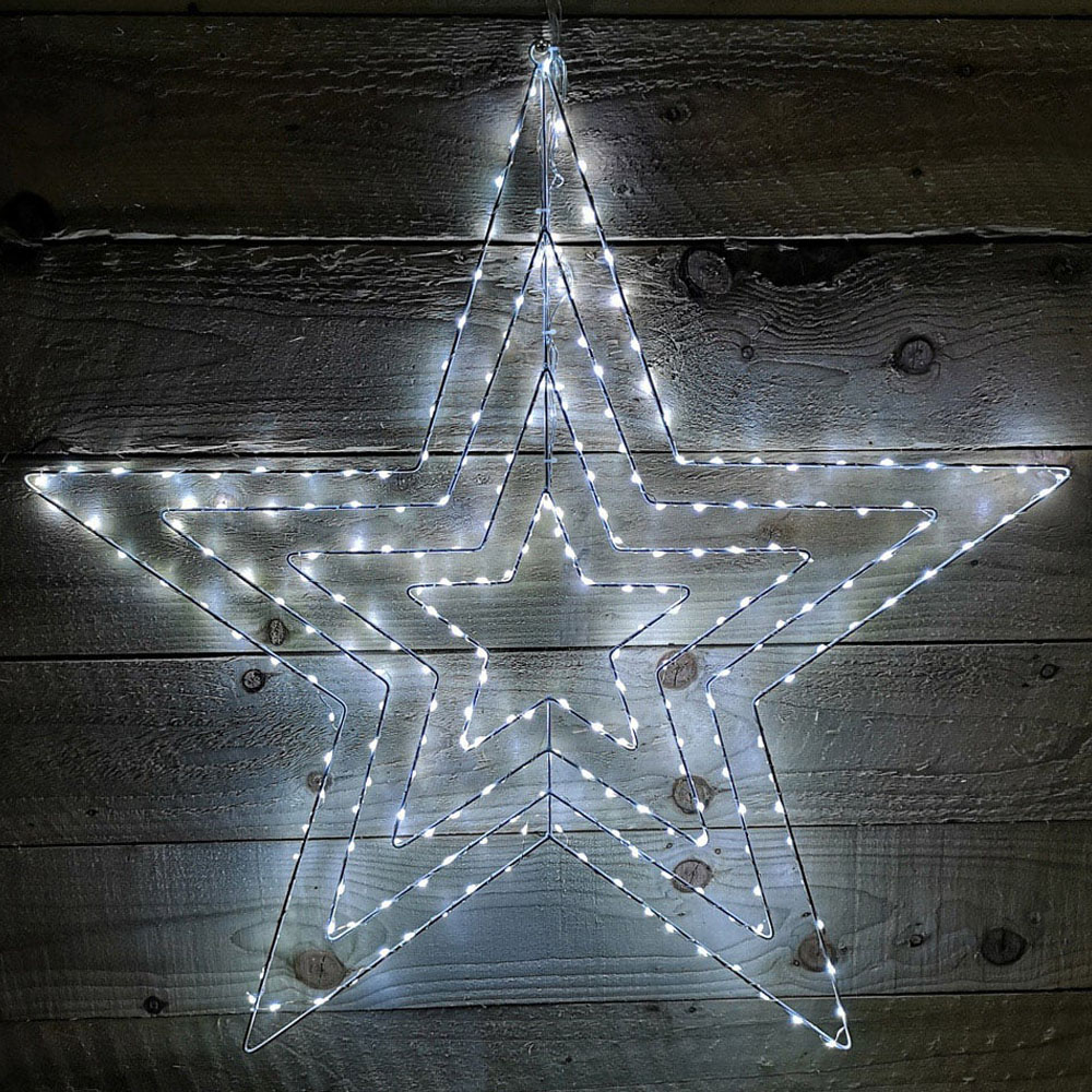 Samuel Alexander Star Silhouette LED Outdoor Christmas Decoration 80cm Image 1