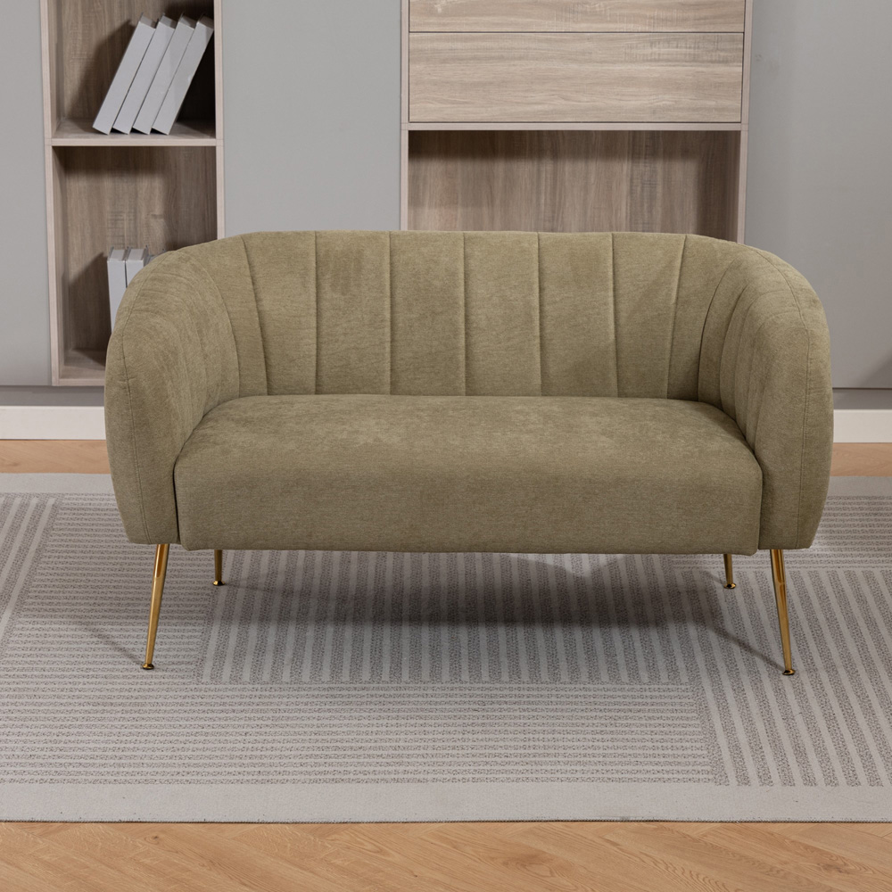 Artemis Home Stanton 2 Seater Pistachio Fabric Shell Accent Sofa Image 3