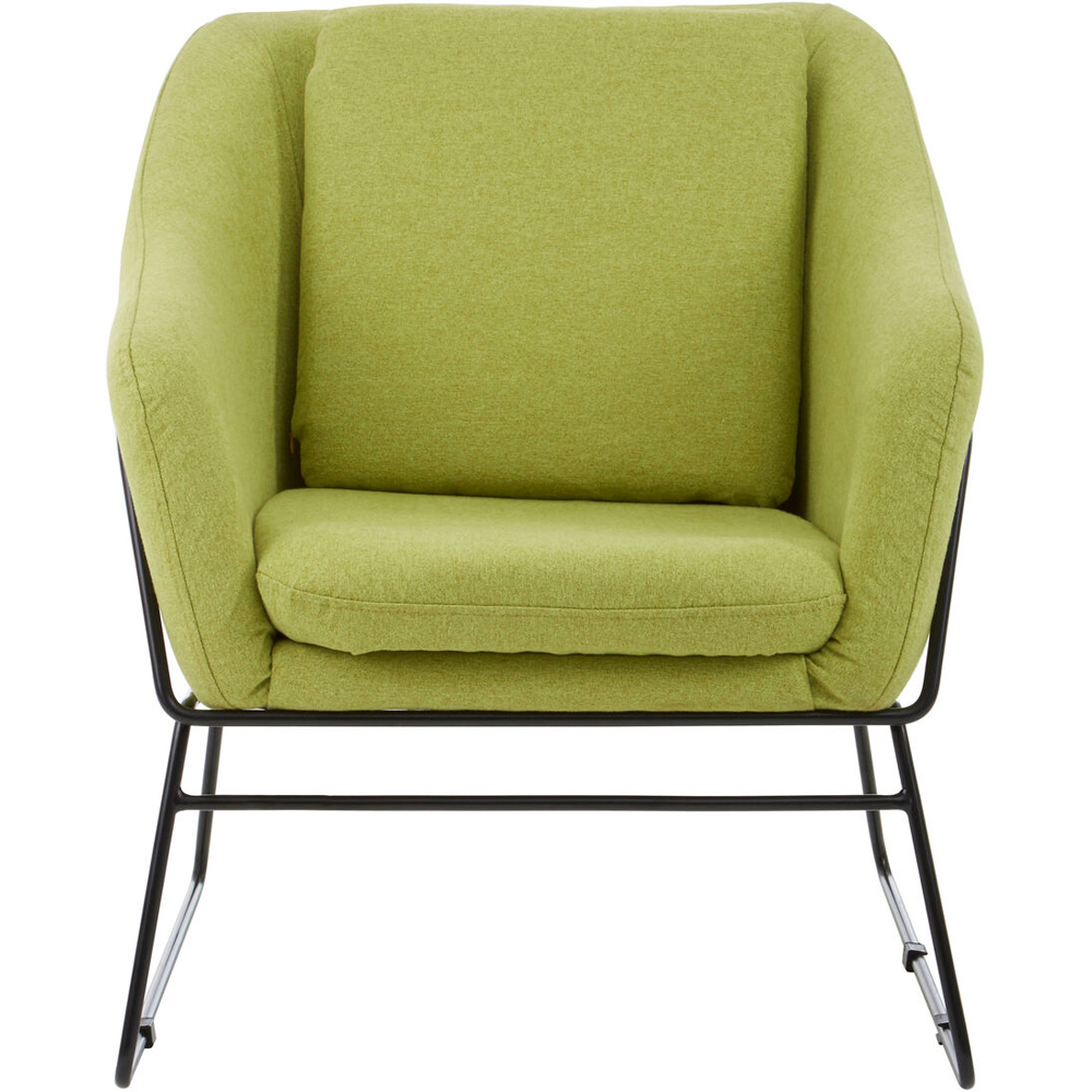 Premier Housewares Stockholm Black and Green Fabric Accent Chair Image 5