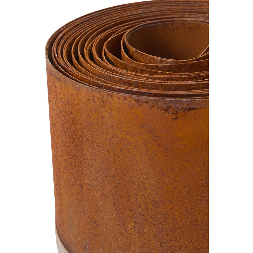 Living and Home 10m x 14cm Brown Metal Flexible Lawn Edging Image 5