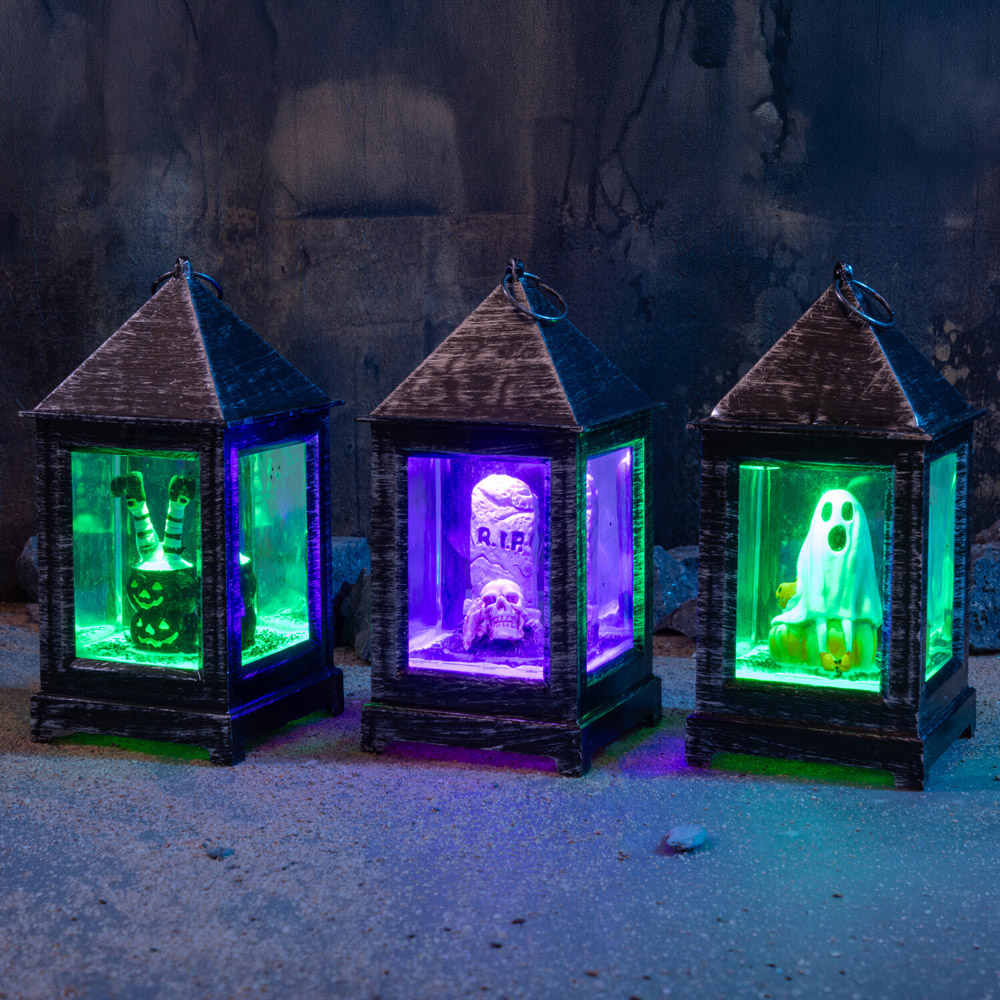 LED Halloween Glitter Lantern Image 3