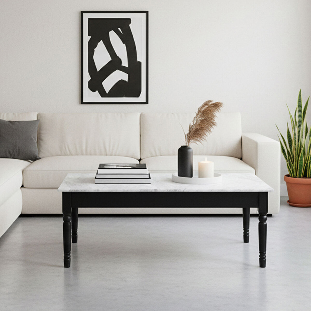 Premier Housewares Marble Top Coffee Table Image 4