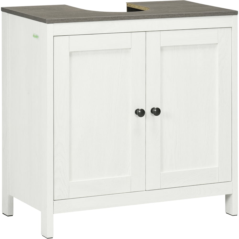Portland Kleankin 2 Door White Bathroom Sink Cabinet Image 2