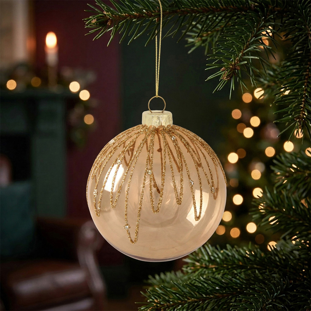 Opaque Glitter Bauble Image 5
