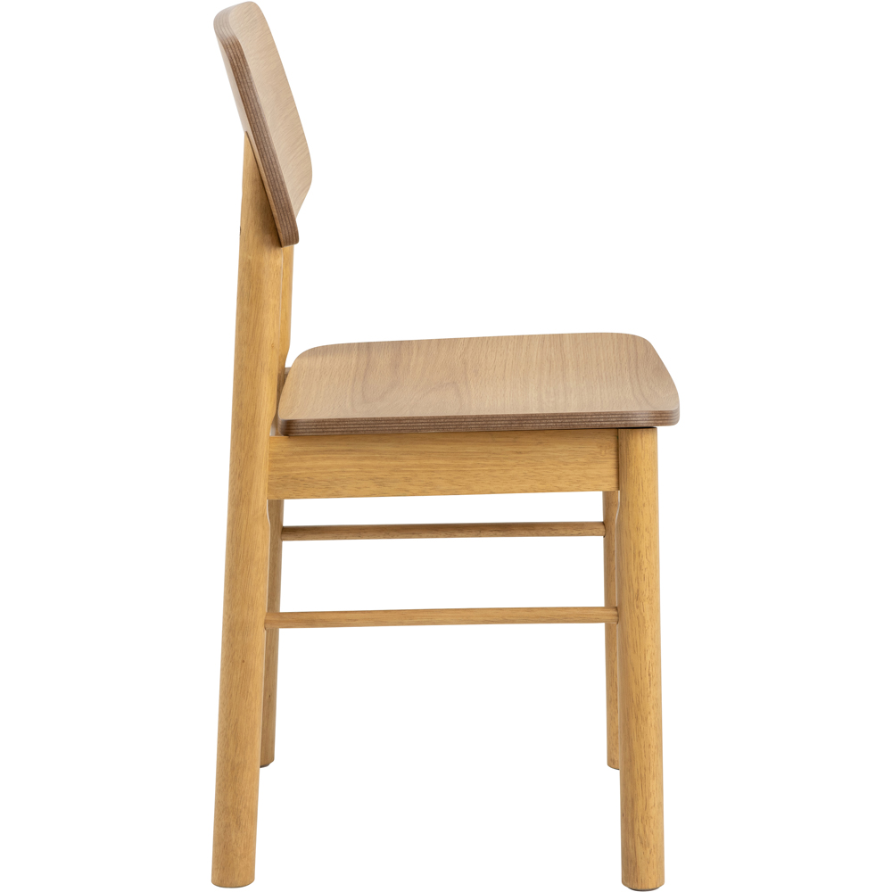 Florence Barlow Set of 2 Matt Oak Dining Chair Image 3
