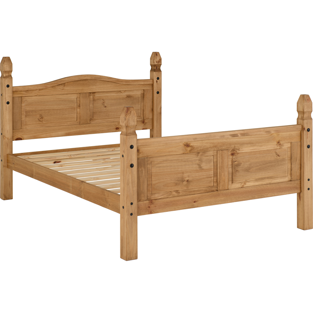 Seconique Corona King Size Distressed Waxed Pine High End Bed Image 2