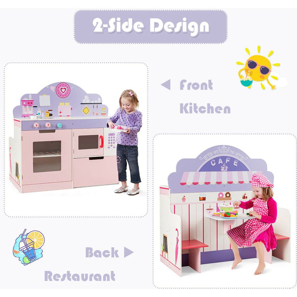 Costway Kids 2 in 1 Kitchen Playset Image 8